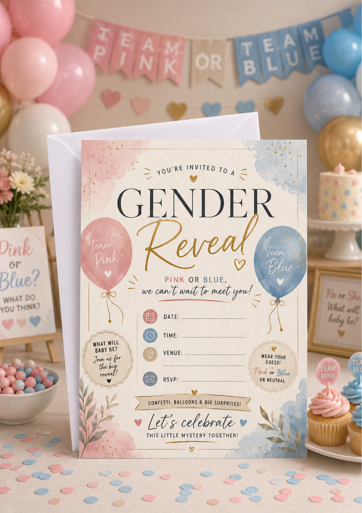 Gender Reveal Invitations