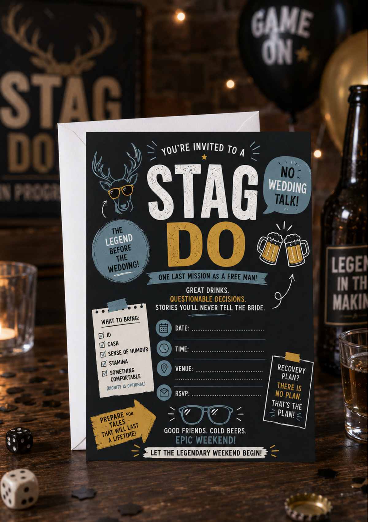 Stag Do Invitations
