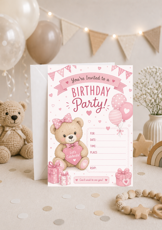 Birthday Party Invitation - Baby Girl (BI0002)