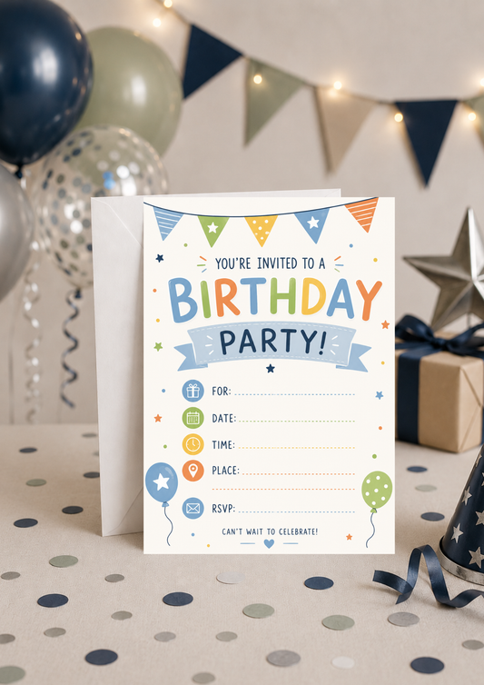 Birthday Party Invitation - Birthday Boy (BI0036)