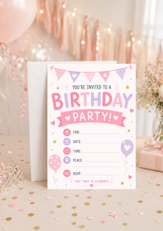 Birthday Party Invitation - Birthday Girl (BI0037)