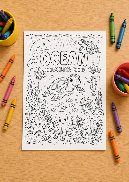 Children's Colouring Pack - Ocean (CB0002) *DIGITAL DOWNLOAD*
