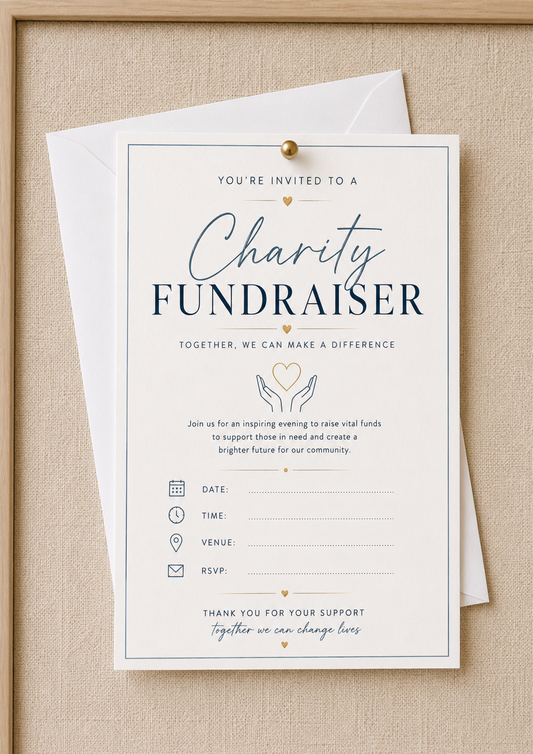 Charity Fundraiser Invitation - Simple (CFI0001) *DIGITAL DOWNLOAD*