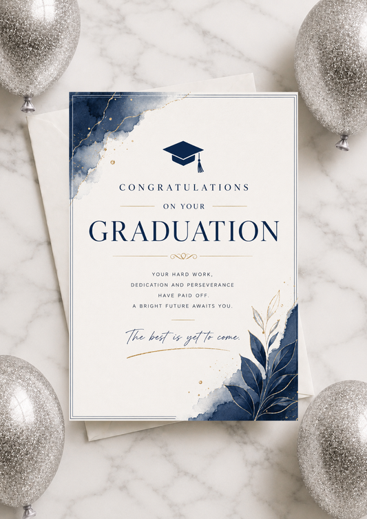 Graduation Celebration Card - Navy Tones (CGC0005)