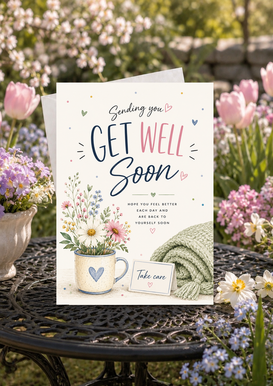Get Well Soon Card - Take Care (GWS0002)