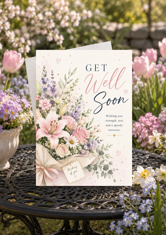 Get Well Soon Card - Bouquet (GWS0003)