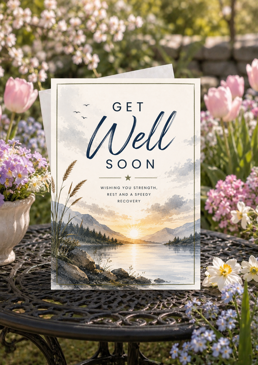 Get Well Soon Card - Sunset (GWS0004)