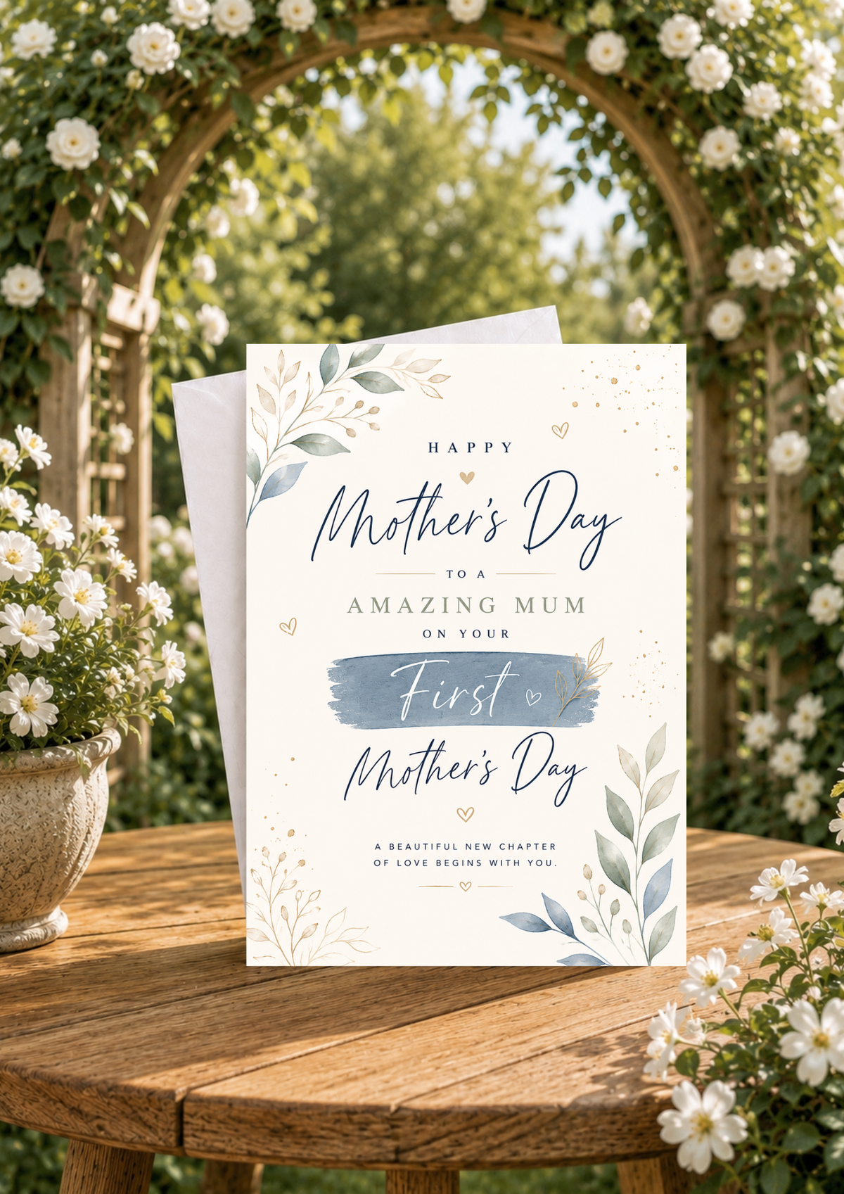 Mothers Day Card - First Mothers Day Blue (MD0002)
