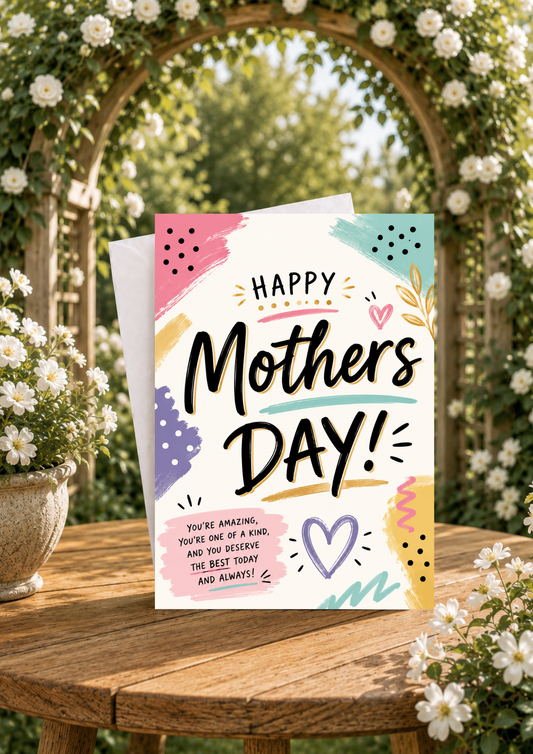 Mothers Day Card - Colourful Mother (MD0005)