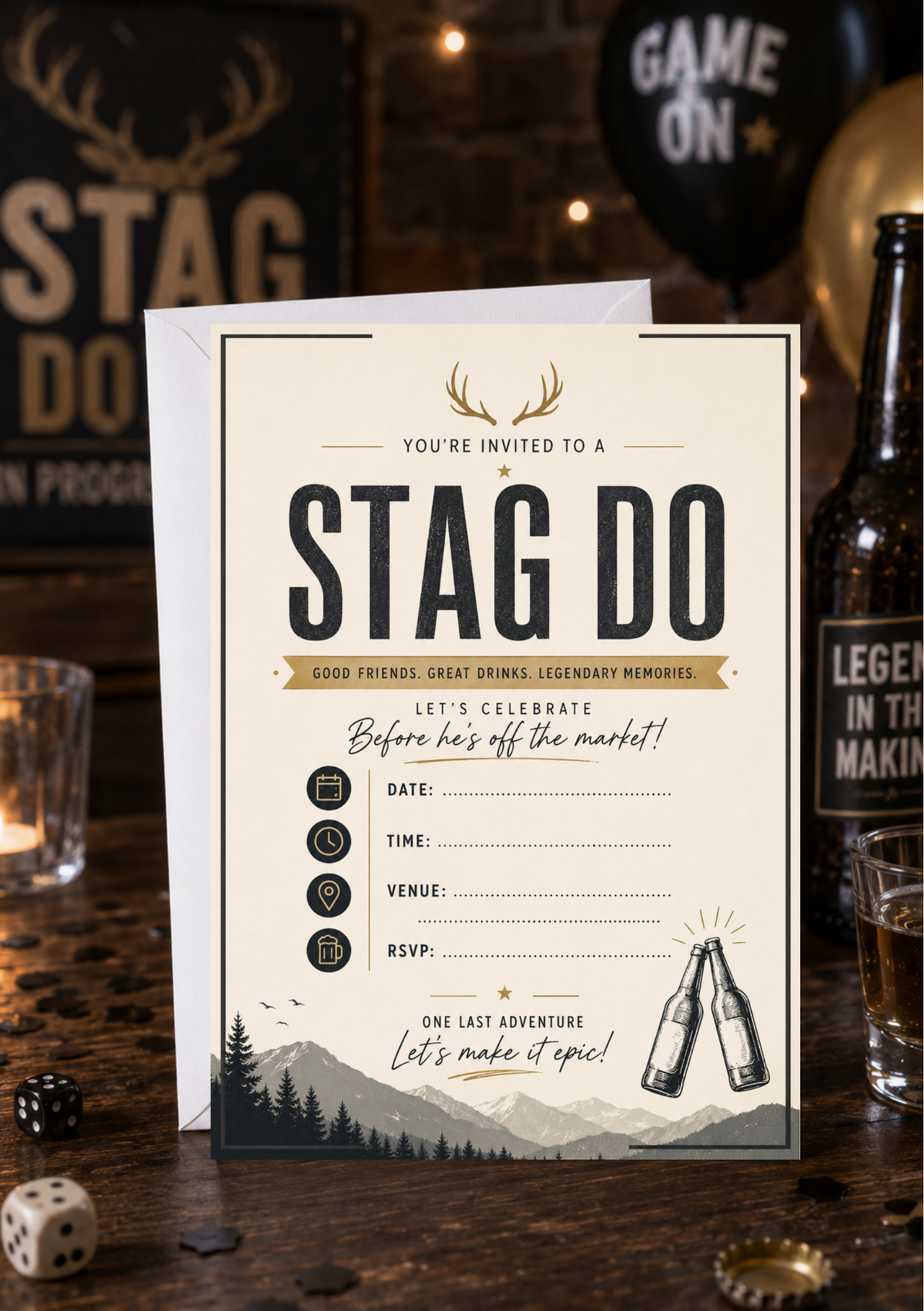Stag Do Invitation - Lads Lads Lads (SD0004)