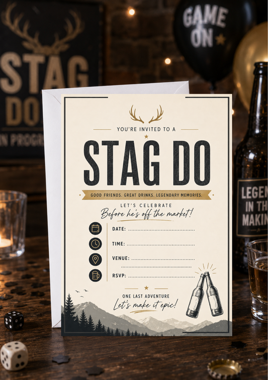 Stag Do Invitation - Lads Lads Lads (SD0004) *DIGITAL DOWNLOAD*