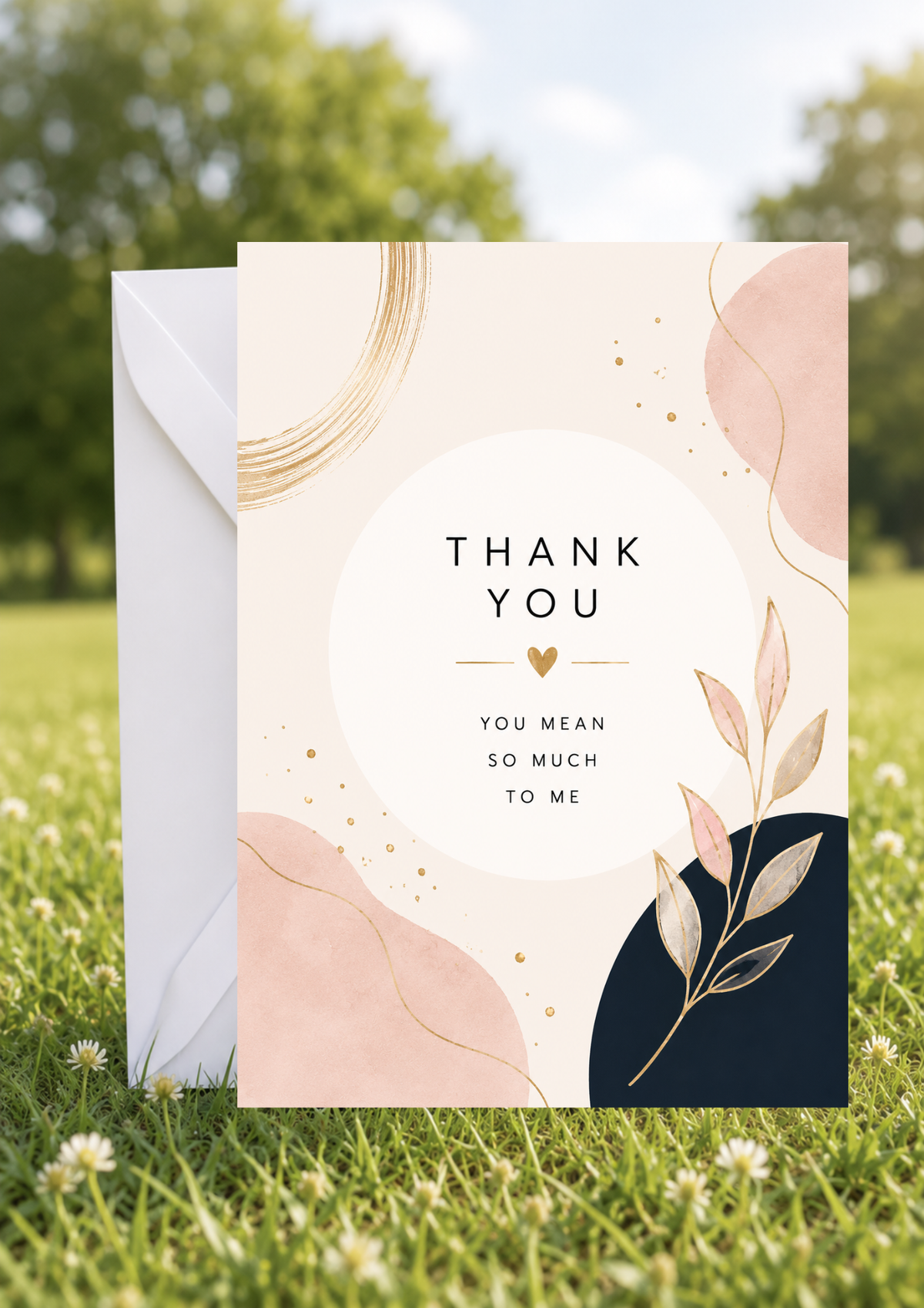 Thank You Card - Pink Circle (TY0002)