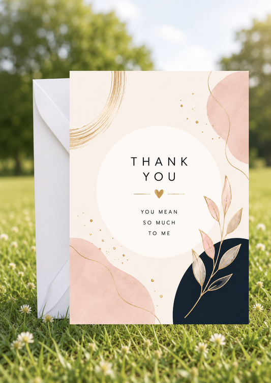 Thank You Card - Pink Circle (TY0002)