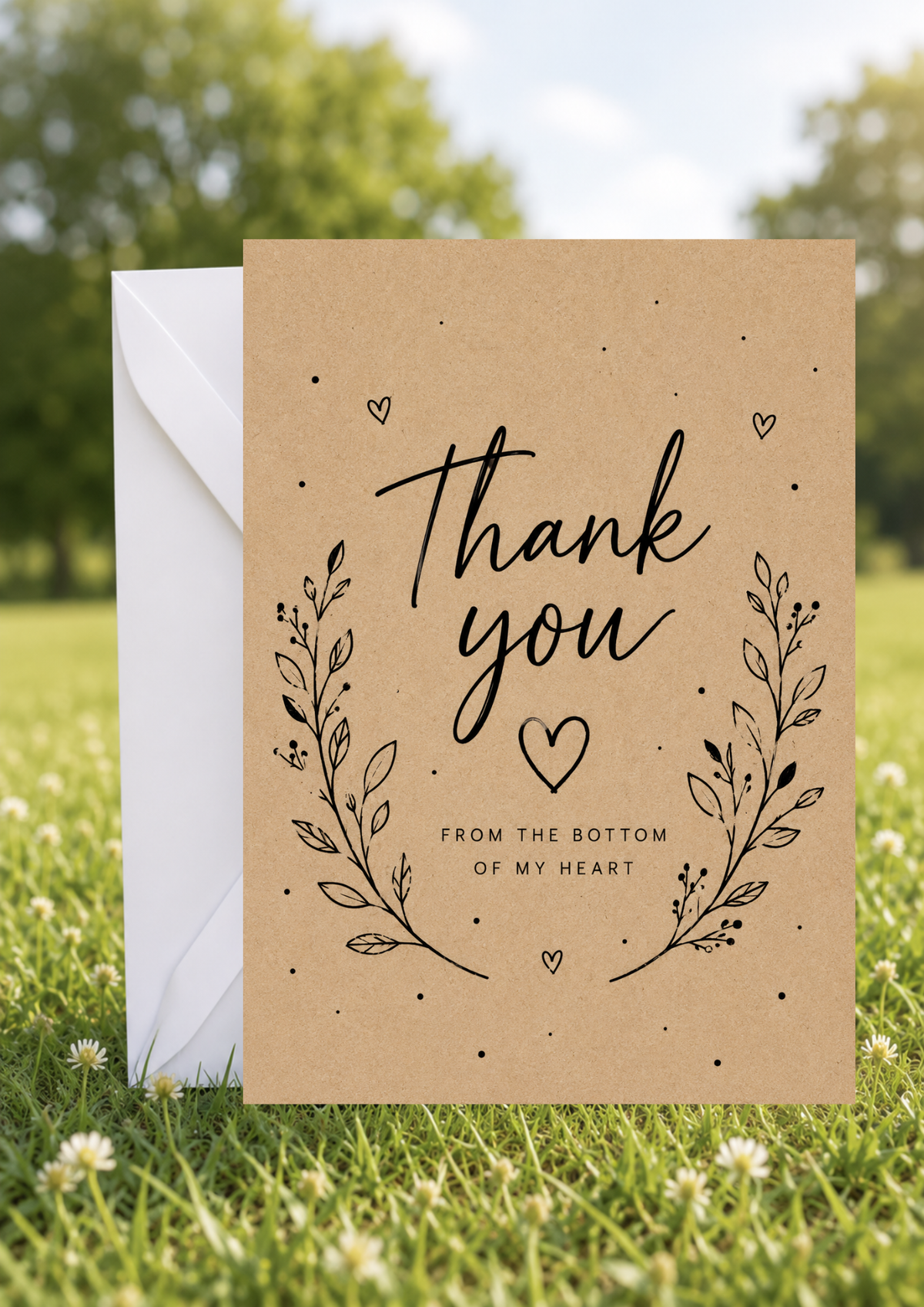 Thank You Card - Natural (TY0005)