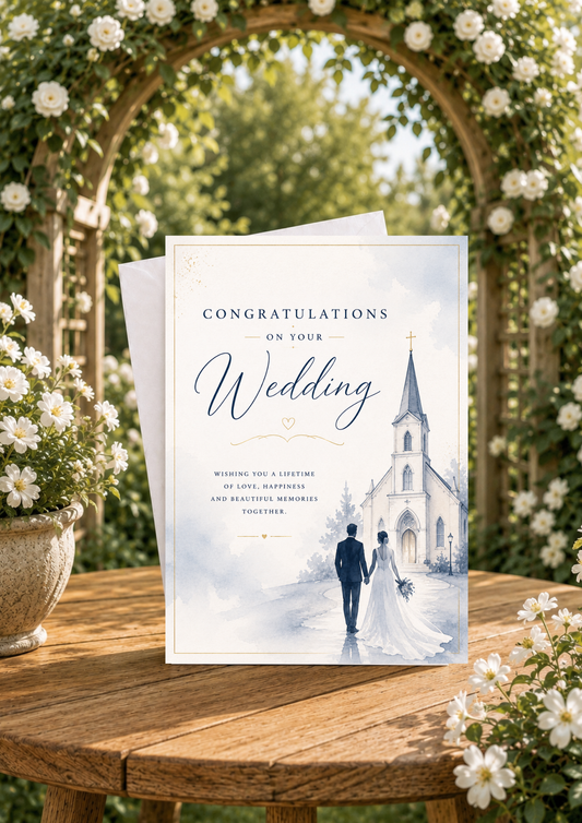 Wedding Congratulations Card - Church (WC0004)