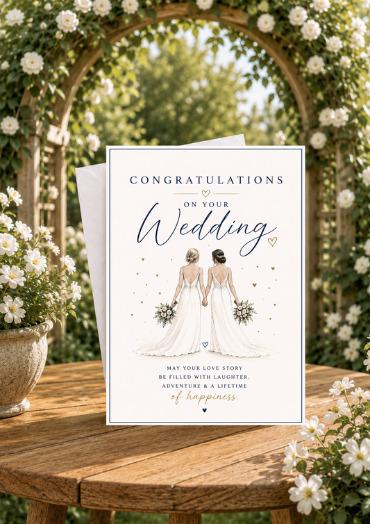 Wedding Congratulations Card - Gowns (WC0008)