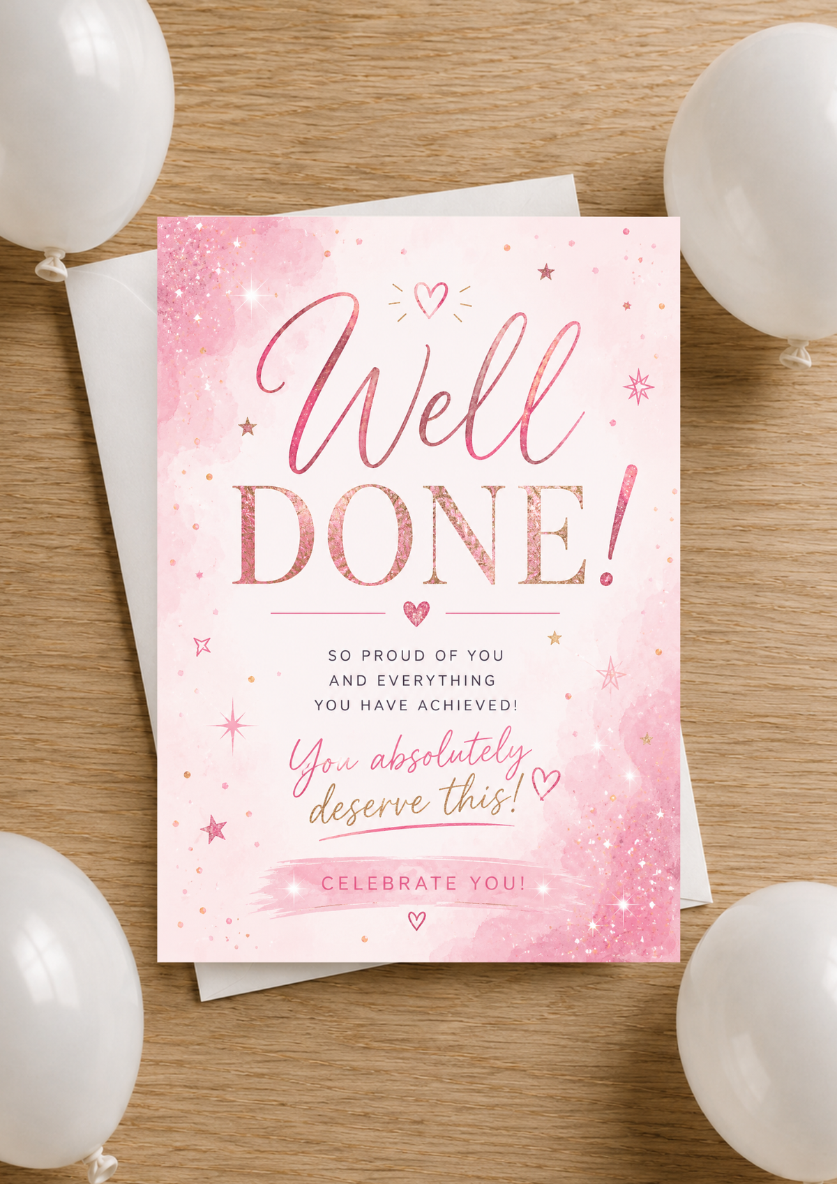 Well Done Card - All Pink (WD0004)