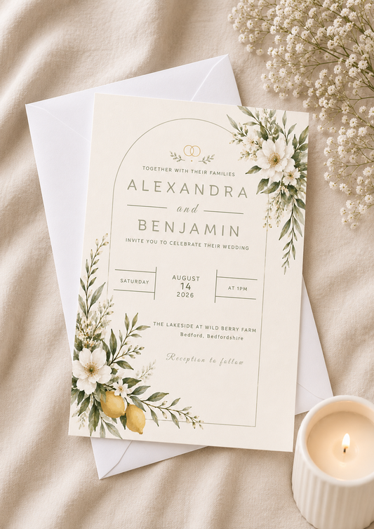 Wedding Invitation - Dreaming Of Summer (WI0005) *DIGITAL DOWNLOAD*