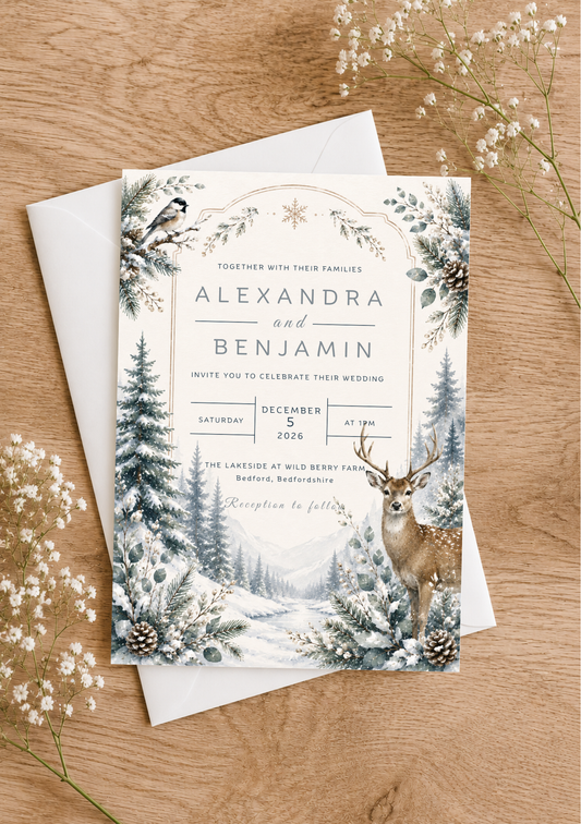 Wedding Invitation - Nature In All It's Beauty (WI0011) *DIGITAL DOWNLOAD*