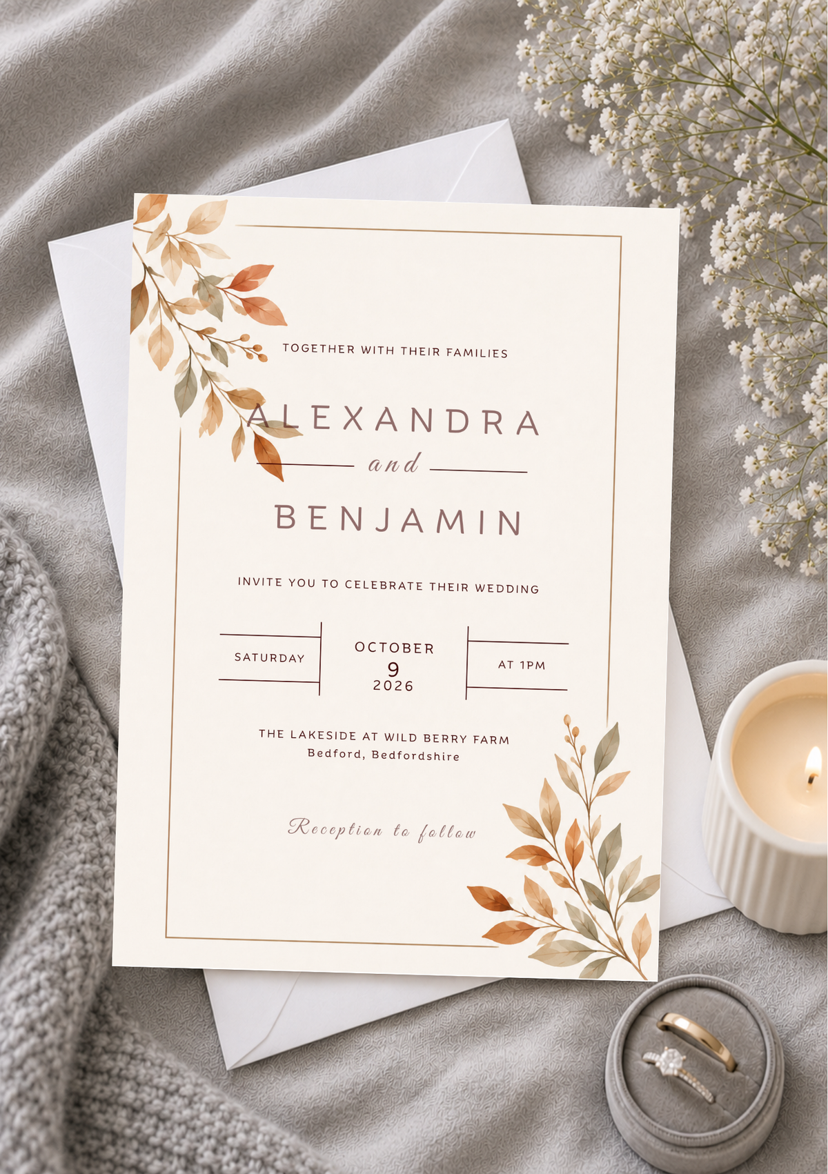 Wedding Invitation - Simply Autumn (WI0019)