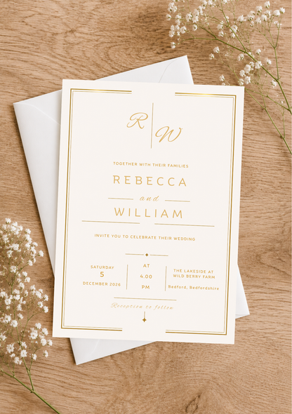 Wedding Invitation - Minimalistic *DIGITAL DOWNLOAD*