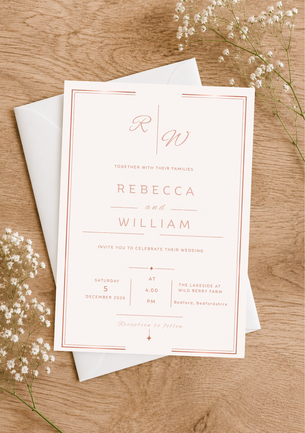 Wedding Invitation - Minimalistic *DIGITAL DOWNLOAD*