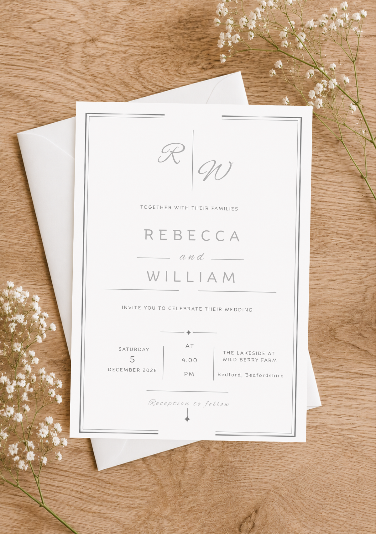 Wedding Invitation - Minimalistic *DIGITAL DOWNLOAD*