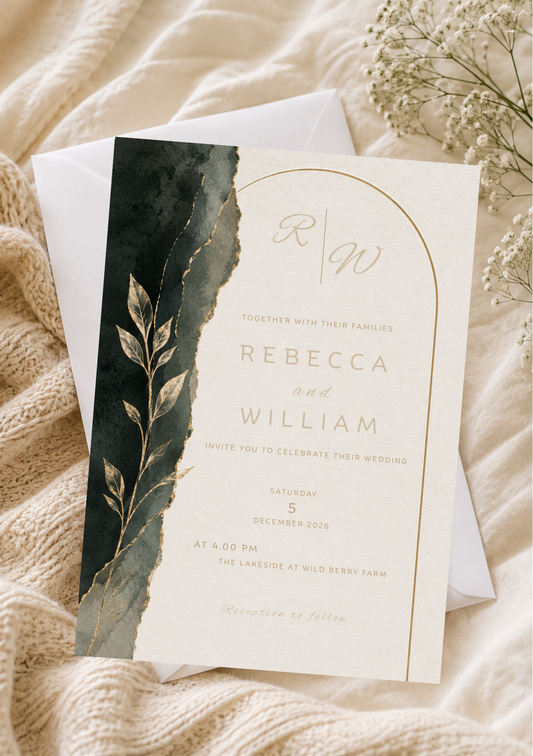 Wedding Invitation - Leaves *DIGITAL DOWNLOAD*