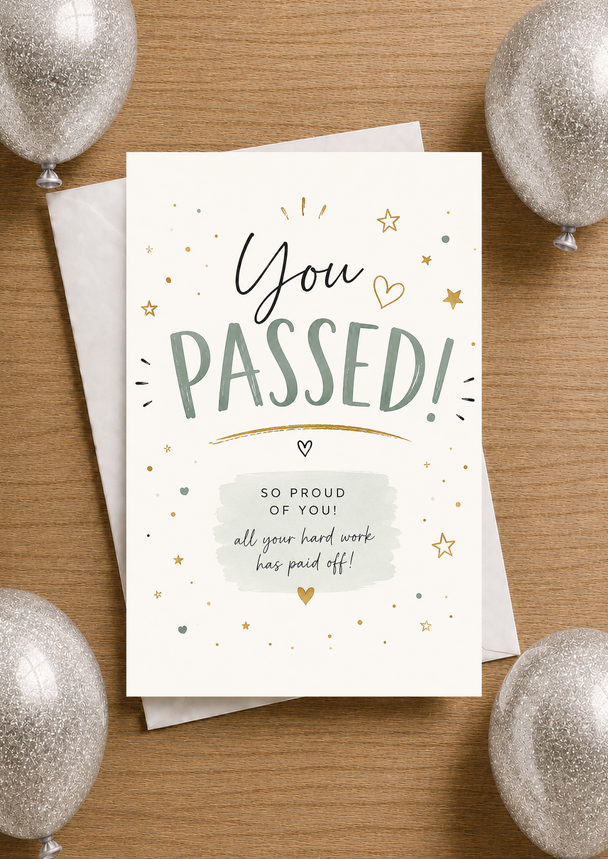 You Passed Card - Soft Green (YP0001)