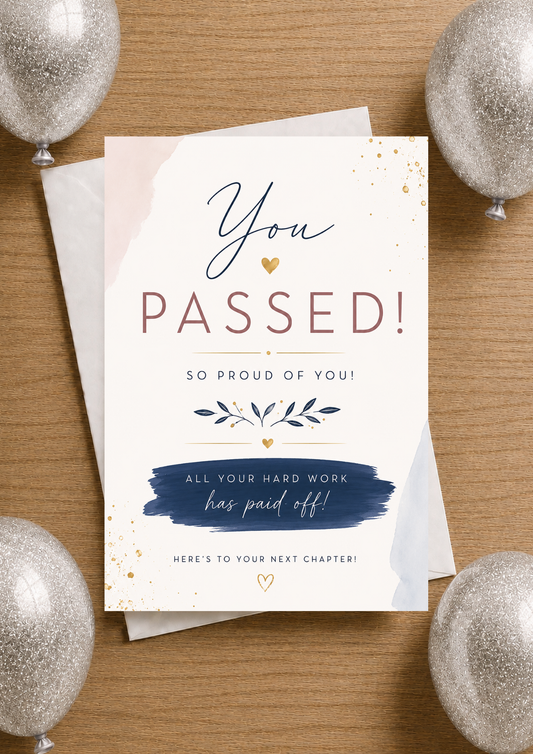 You Passed Card - Pinks & Blues (YP0003)