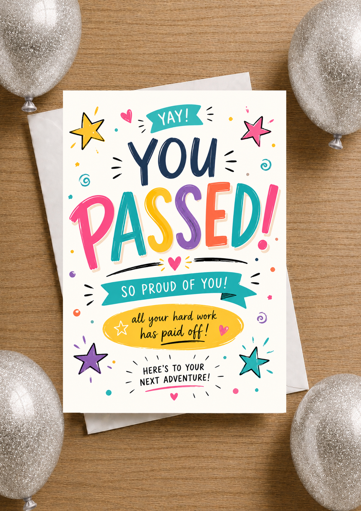 You Passed Card - Colourful (YP0005)